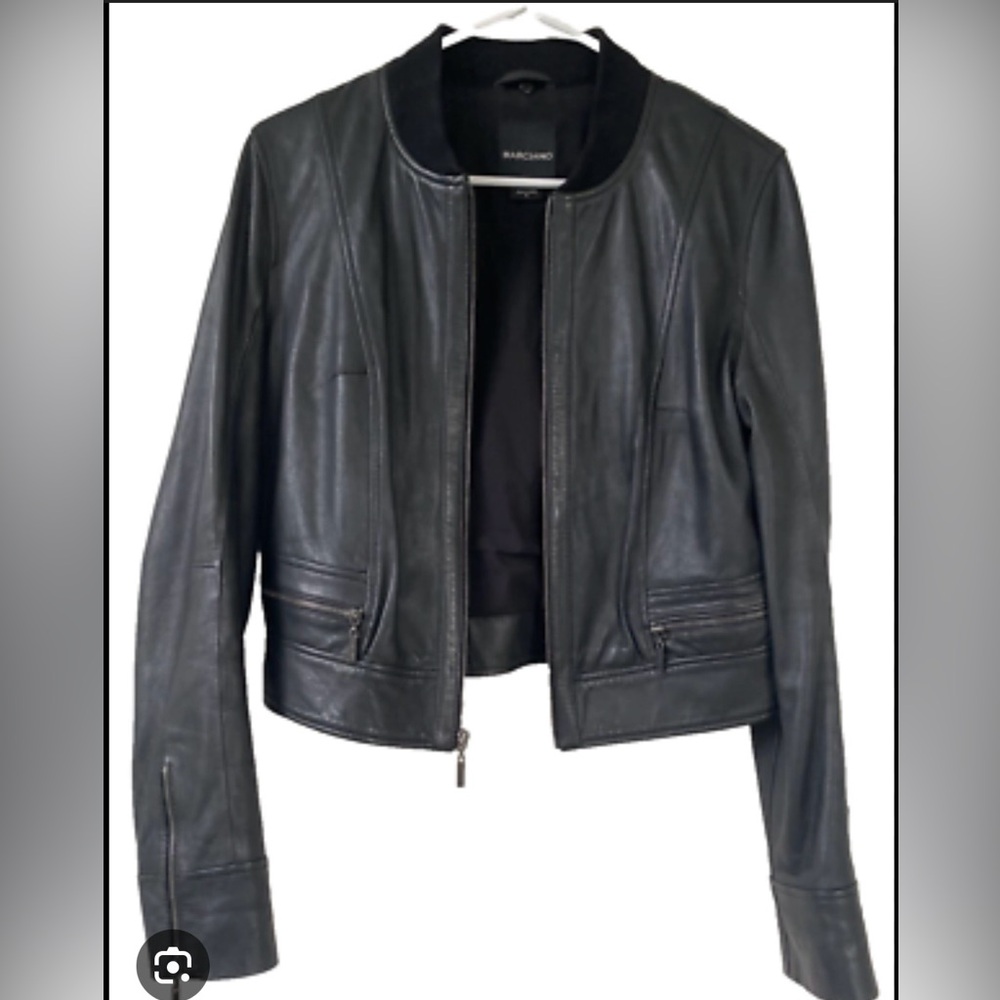 Black Marciano Women's Genuine Leather Jacket